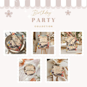 Retro Race Track Two Fast Birthday Paper Plate