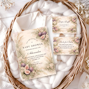 Romantic Fig Orchard Baby Shower Invitation