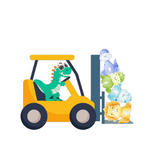 Cute dinosaur aircraft Student kids Birthday party Invitation