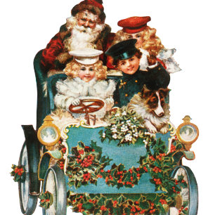 Custom Happy Holidays Chic Rustic Vintage Ephemera Postcard