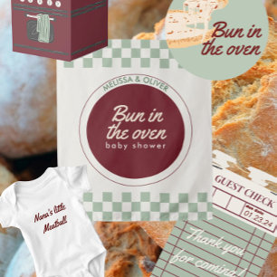 bun in the oven sticker baby shower