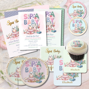 Spa Baby Shower - Pamper Day Pastel Shades Invitation