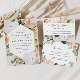 Boho Blooms Modern Geometric Floral Wedding