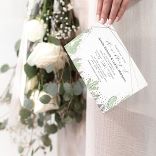 Cactus & Succulents Trendy Couple's Wedding Shower Invitation