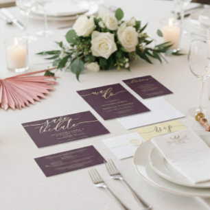 Details Signature Simple Midnight Fig RSVP Card