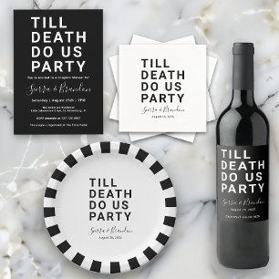 Funny Till Death Do Us Party Couple's Shower  Invitation