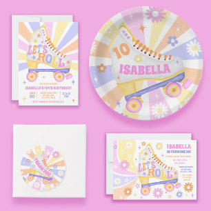 Retro Roller Skating Party Invitation