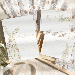 Somebunny Spring Easter Floral Diaper Raffle  Enclosure Card