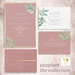 Rustic Greenery Wedding Place Card