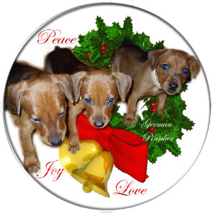 German Pinscher Christmas Gifts Holiday Card