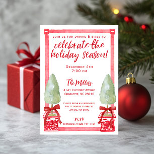 Red & White Chinoiserie Topiary Return Address Return Address Label