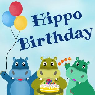 Cute Birthday Party Hippo Toddler T-Shirt