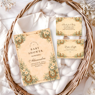 Western Desert Horseshoe Baby Shower Invitation