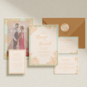 Mehndi Wedding Invitations