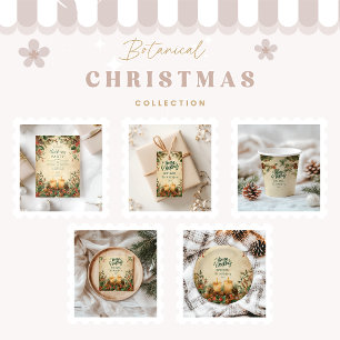 Rustic Candle Pinecone Christmas Invitation