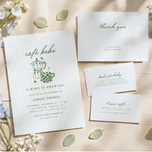 Country Club Blue & Green Diaper Raffle Ticket Enclosure Card