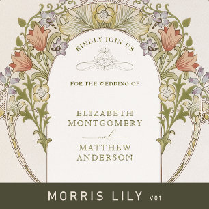 Vintage Wedding Invitations by William Morris