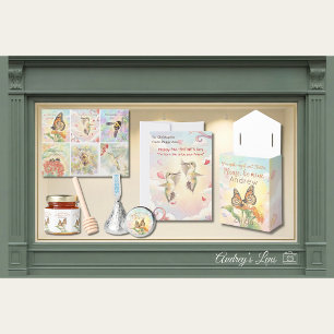 Pollinator Classroom Valentines - 6 per Sheet  Custom Letterhead