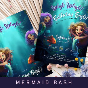 Mermaid Birthday Party Invitation