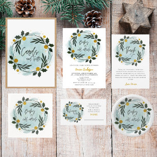  Winter Blue Gold Baby Shower Cards And Gifts Sign