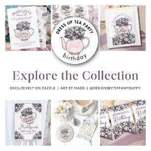 Girls Birthday Tea Party Floral Bunting