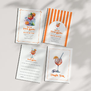 Love at First Spritz Bridal Shower Photo Thank You Card