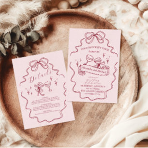 Quirky Bow Handwritten Wedding Save The Date