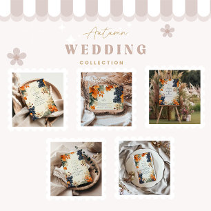 Rustic Vineyard Fall Wedding Invitation