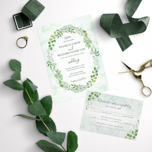 Romance Greenery Wedding Invitations