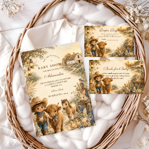 Rustic Boy Western Boho Diaper Raffle Enclosure Card
