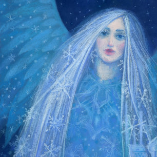 Metelitsa Snow Girl Snegurochka Christmas Angel Holiday Card