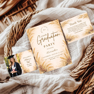 Photo Vintage Wheat Field Graduation Party Announcement