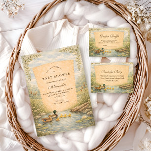 Vintage Duck Baby Shower Napkin