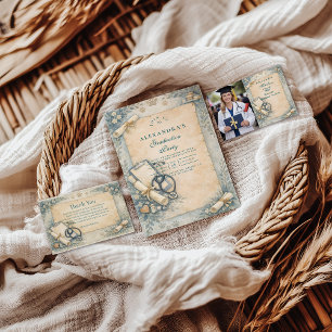 Photo Vintage Veterinary Graduation Part Announcement