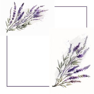 Lavender Dreams: Watercolour Wedding Postcard