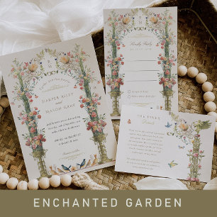 Enchanted Vintage Garden Islamic Wedding Invitation
