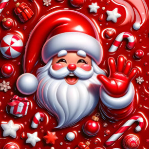 3D Creepy Clown Christmas Ceramic Ornament