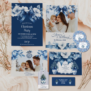 Chinoiserie Chic Blue Christmas Ornament