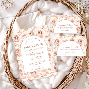 Dreamy Fairy Garden Baby Shower Diapper Raffle Enclosure Card