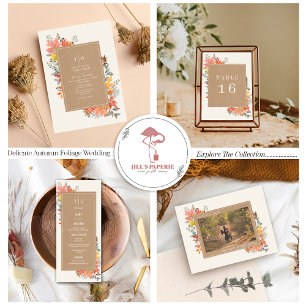 Fall Foliage Autumn Leaves Fall Wedding Invitation