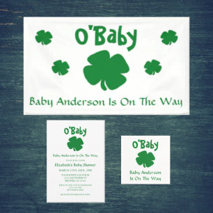 O'Baby St Patrick's Day Baby Shower Banner