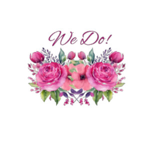 Watercolor Pink Flower Bouquet-Wedding- All In One Invitation