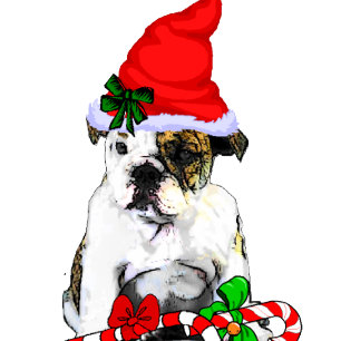 English Bulldog Christmas Gifts Holiday Card