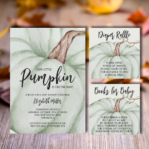 Pumpkins Gender Neutral Fall Baby Shower Wrapping Paper Sheet