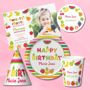 Twotti frutti 2nd birthday PHOTO Invitation