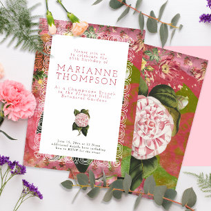 Vintage Camellia Hotel or B&B Guest Book