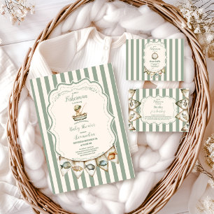 Boho Little Fisherman Fishing  Paper Plate