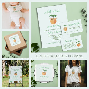 Little Sprout Cute Gardening Plant Gender Neutral Baby Bodysuit