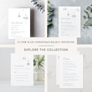 Christmas Bauble Ornaments Winter Blue Enclosure Card