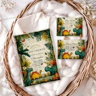 Neutral Dinosaur Baby Shower Napkin